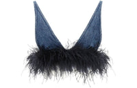 MIU MIU Denim Cropped Top