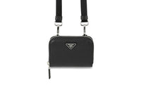 PRADA Cow Leather Wallet Men's Black