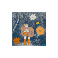 HERMES Silk Scarves Women's Navy/Orange/Light Camel
