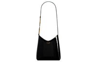SAINT LAURENT Calfskin Shoulder Bag Hobo Bag Unisex Black