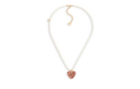 DIOR Resin Metal Lacquer Necklaces Women's White