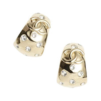 CHANEL Metal Earrings Women's Gold