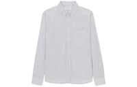 SAINT LAURENT Cassandre Striped Long Sleeved Shirt