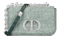 DIOR Caro Linen Crossbody Bag Trumpets Women's Green