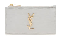 SAINT LAURENT Calfskin Wallet Unisex White