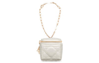 DIOR Patent Leather Cowhide Clutch Regular Women's White