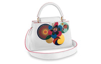 LOUIS VUITTON Capucines Sheepskin One Shoulder Handbags Women's White