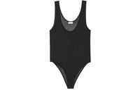 SAINT LAURENT Sheer-knit Sleeveless Bodysuit