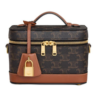 CELINE Triomphe Triomphe Canvas Box Bag Shoulder Bag Crossbody Bag Handbag Women's Brown