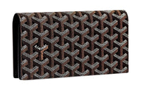 GOYARD RICHELIEU Canvas With Leather Wallet Unisex Black