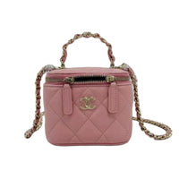 CHANEL Lambskin Shoulder Bag Crossbody Bag Women's Pink