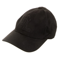 SAINT LAURENT Cotton Metal Polyester Viscose Baseball Caps Men's Black