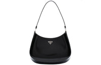 PRADA Calfskin Shoulder Bag Women's Black
