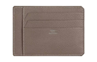 HERMES Evercolor Calfskin Card Holder Men's 18 Etoupe Elephant Gray