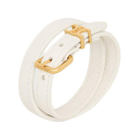 CELINE Cow Leather Bracelets Women's White
