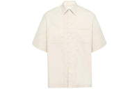 PRADA Short-Sleeved Stretch Shirt Shirt Men's Ecru