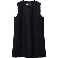 MIU MIU Logo Appliqué Sleeveless Mini Dress