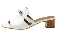HERMES Abrasion Resistant Slide Slippers Women's White