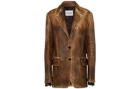 MIU MIU Leather Jackets Women's Brown