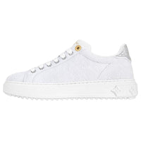 LOUIS VUITTON Time Out Low Top Skateboard Shoes Women's White