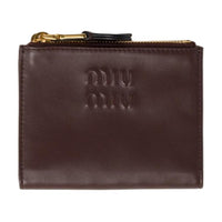 MIU MIU Leather Wallet Small Size Women's Briarwood