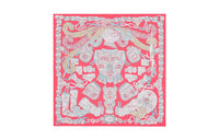 HERMES Silk Scarves Women's Pink