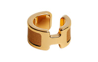 HERMES Gold-Plated Clip-On Earrings Women's