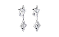 LOUIS VUITTON Color Blossom Long Earrings White Gold And Diamonds