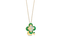 LOUIS VUITTON Vivienne Pineapple Pendant Yellow Gold White Gold Lacquer & Diamonds