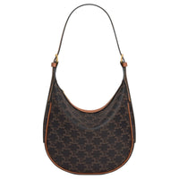 CELINE Cow Leather Crossbody Bag, Shoulder Bag Small Size Women's Tawny