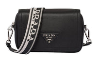 PRADA Leather Crossbody Bag Shoulder Bag Women's Black