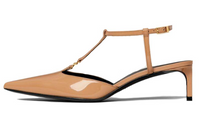 CELINE Kitten Patent T Bar Strap Pump Cappuccino Women's'ss