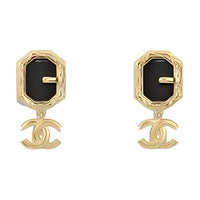 CHANEL Metal Earrings Women's Gold
