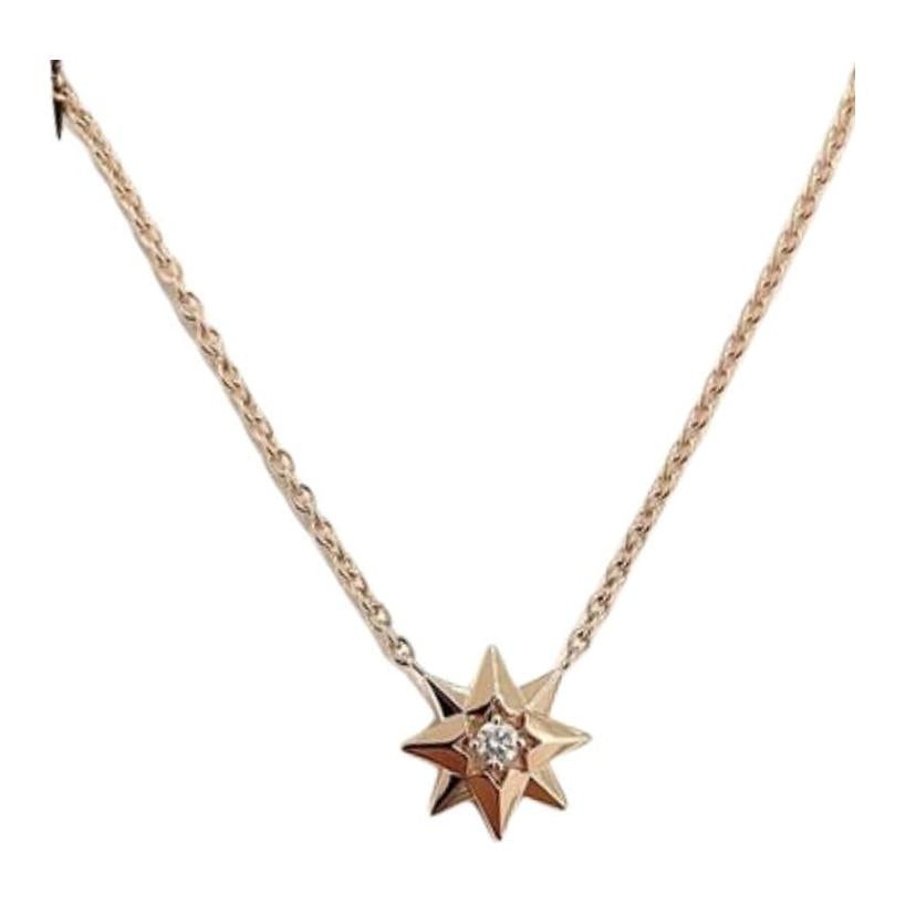 DIOR 18K Rose Gold Necklaces Women's Pink Gold