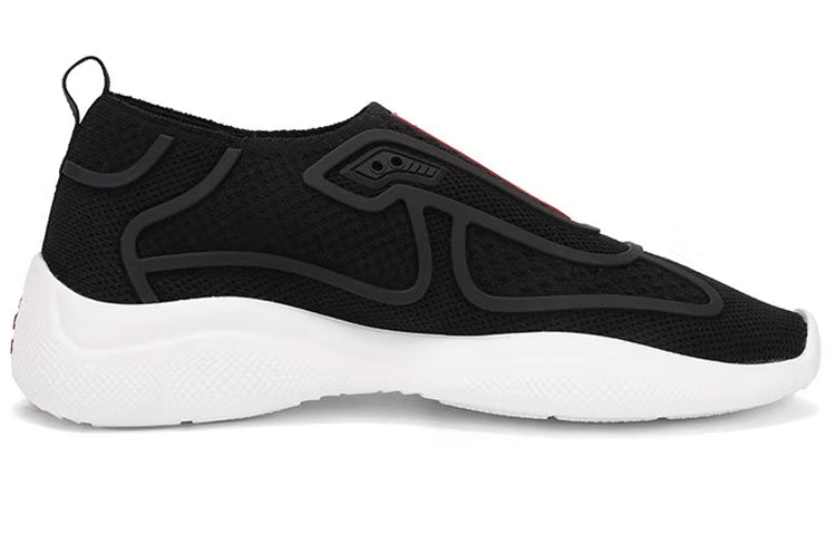 PRADA America's Cup Slip On Black White