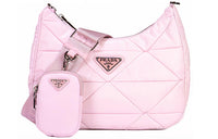 PRADA Nylon Shoulder Bag Crossbody Bag Women's Pink