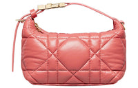 DIOR DiorTravel Cow Leather Clutch Small Size Women's Ash Coral Pink