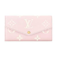 LOUIS VUITTON Cow Leather Wallet Women's Pink