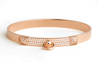 HERMES Bangles Women's Rose Gold