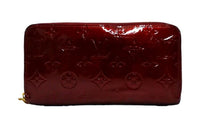 LOUIS VUITTON Patent Leather Wallet Women's Red