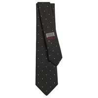 HERMES Mulberry Silk Ties Men's Black