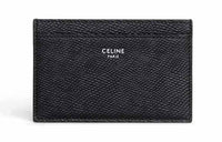 CELINE Grained Cow Leather Card Holder Men's Black
