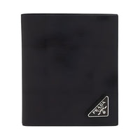 PRADA Genuine Leather Wallet Men's Black