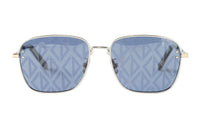 DIOR Metal Irregular Shape Sunglasses Men's Silver