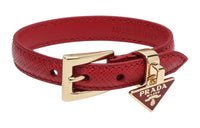 PRADA Calfskin Wristbands Women's Red