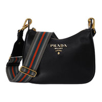 PRADA Calfskin Crossbody Bag Shoulder Bag Women's Black