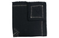 SAINT LAURENT Embroidered Raw-edge Scarf