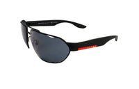 PRADA Metal Irregular Shape Sunglasses Men's Black