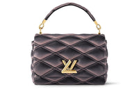 LOUIS VUITTON Sheepskin Shoulder Bag Crossbody Bag Medium Size Women's Dark Red/Black