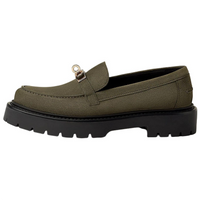 HERMES Icone Loafers Women's Green